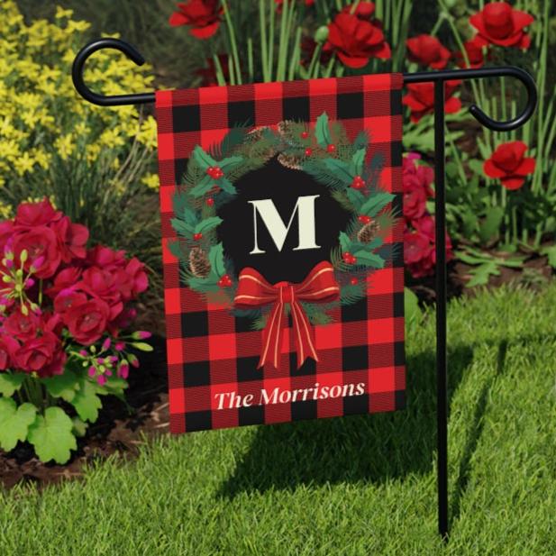 Personalized Christmas Garden Banner