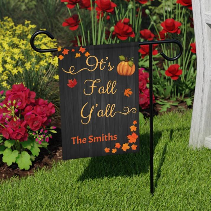 Personalized Garden Banner, Fall Decor