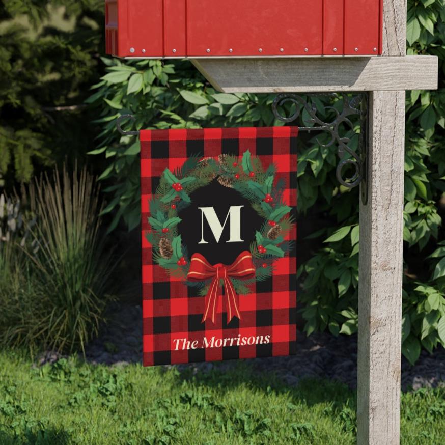 Personalized Christmas Garden Banner