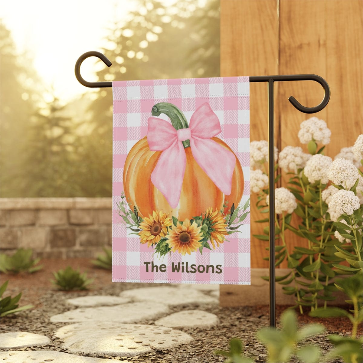 Coquette Style Garden & House Banner,  Personalized Fall Decor